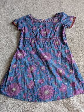 🌼B2G1🌼 Good Things Blue Purple Floral Short-Sleeve Tunic Top